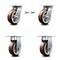 Service Caster 6 Inch Polyurethane Caster Set with Roller Bearing 2 Swivel Lock and 2 Rigid SCC SCC-35S620-PPUR-BSL-2-R-2 - alternate 1
